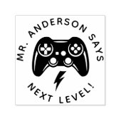 Tampon Auto-encreur Timer de l'enseignant personnalisé Gamer de retour (Design)