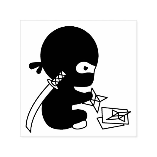 Tampon Auto-encreur Tiny Ninja Folding Origami Star (Design)