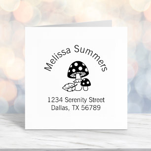 Tampon Auto-encreur Toadstool Mushrooms Arch Adresse