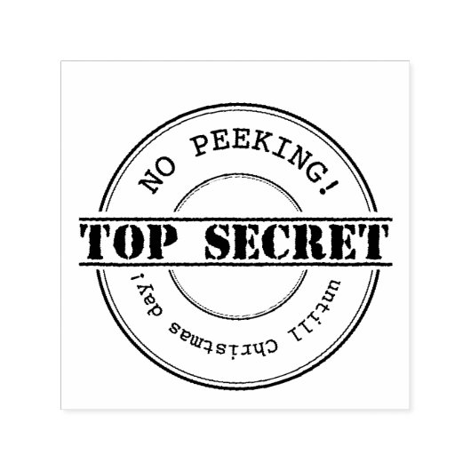 Tampon Auto-encreur TOP SECRET Chrismas Pas de timbre (Design)