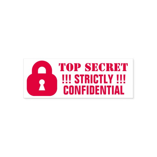 Tampon Auto-encreur Top Secret strictement confidentiel keyhole padloc (Design)