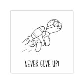 Tampon Auto-encreur Tortue drôle en jetpack de dessin animé Motivation (Design)
