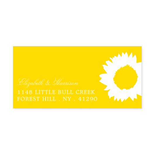 Tampon Auto-encreur Tournesol rustique (Design)