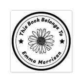 Tampon Auto-encreur Tournesol texte personnalisé (Design)