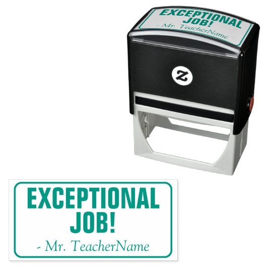 Tampon Auto-encreur "TRAVAIL EXCEPTIONNEL !" Félicitations Timbre en c (En situation)