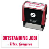 Tampon Auto-encreur "TRAVAIL EXCEPTIONNEL !" + Nom de l'enseignant per (En situation)