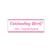 Tampon Auto-encreur "Travail exceptionnel !" + Nom de l'enseignant Tim (Design)