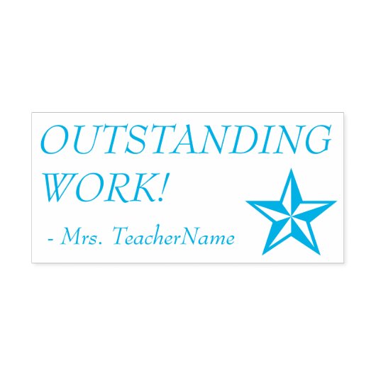 Tampon Auto-encreur "TRAVAIL EXCEPTIONNEL !" Timbre en caoutchouc Tuto (Design)