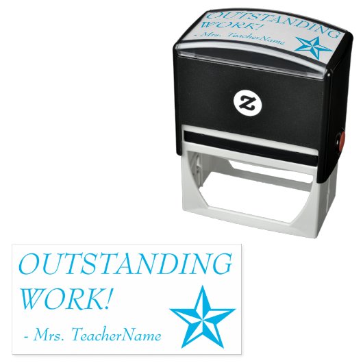 Tampon Auto-encreur "TRAVAIL EXCEPTIONNEL !" Timbre en caoutchouc Tuto (En situation)