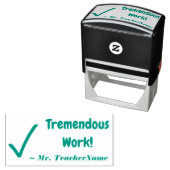 Tampon Auto-encreur "Travail formidable !" Timbre en caoutchouc de l'e (En situation)