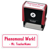 Tampon Auto-encreur "Travail Phénoménal !" Timbre en caoutchouc (En situation)