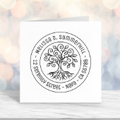 Tampon Auto-encreur Tree of Life Round Address V2