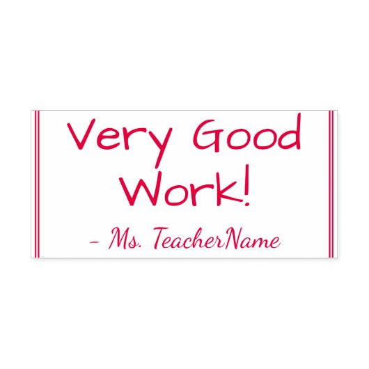 Tampon Auto-encreur "Très bon travail !" + Nom de l'instructeur person (Design)