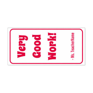 Tampon Auto-encreur "Très Bon Travail !" Timbre en caoutchouc de l'ins