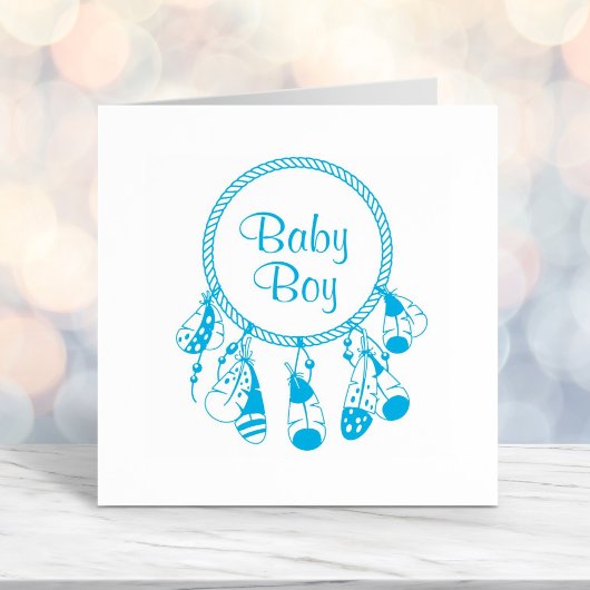 Tampon Auto-encreur Tribal Dreamcatcher Boho Baby Boy