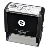 Tampon Auto-encreur Tribal Tiger Moth Monogramme Adresse de retour (Produit)