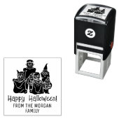 Tampon Auto-encreur Trick r Traitements Silhouette Happy Halloween Voe (En situation)