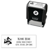 Tampon Auto-encreur Trinacria sicilienne (En situation)