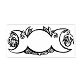 Tampon Auto-encreur Triple Moon Bloom – Botanical Wiccan Symbol (Design)