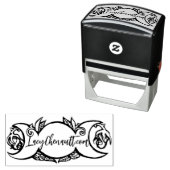 Tampon Auto-encreur Triple Moon Bloom pagan symbole wiccan lune (En situation)