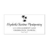 Tampon Auto-encreur Tropical Palm Tree Home Adresse (Design)