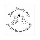 Tampon Auto-encreur Tu as cassé mes chaussettes du timbre de récompens (Design)