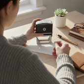 Tampon Auto-encreur Tulipes en bleu Delft