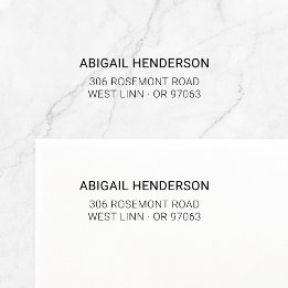 Tampon Auto-encreur Typo minimaliste moderne Basic 10 | Adresse de ret