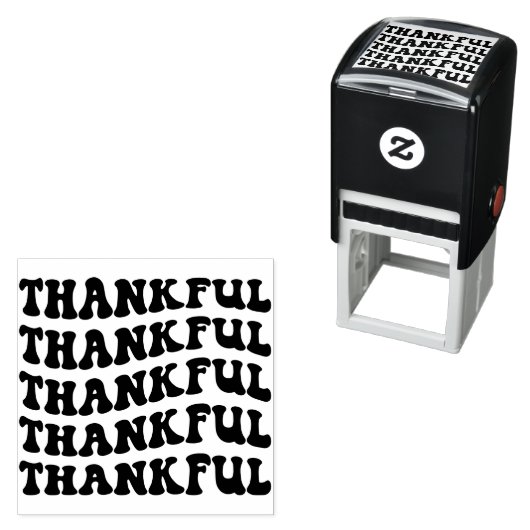 Tampon Auto-encreur Typographie de gratitude (En situation)