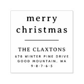 Tampon Auto-encreur Typographie minimale Joyeux Noël Adresse de retour (Design)