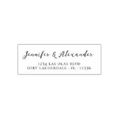 Tampon Auto-encreur Typographie minimale Script Mariage Adresse de ret (Design)