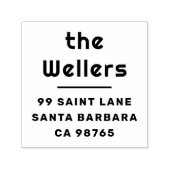 Tampon Auto-encreur Typographie rétro Adresse de retour en gras (Design)