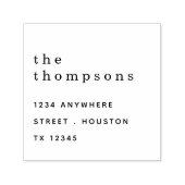 Tampon Auto-encreur Typographie simple Nom de retour Adresse (Design)