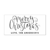 Tampon Auto-encreur Typographie tendance Joyeux Noël (Design)