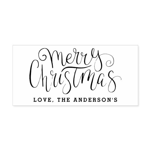 Tampon Auto-encreur Typographie tendance Joyeux Noël (Design)