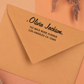 Tampon Auto-encreur Typographie unique Script Entreprise Adresse de re