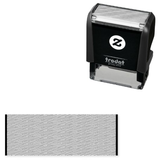 Tampon Auto-encreur un arrière - plan rose avec une bordure blanche (En situation)