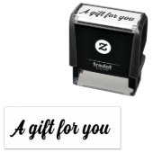Tampon Auto-encreur Un cadeau pour vous calligraphie fantaisie motif f (En situation)