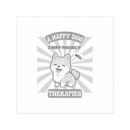 Tampon Auto-encreur Un joli chien Shiba chien mignon (Design)