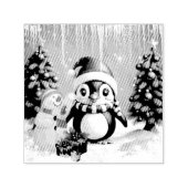 Tampon Auto-encreur Un mignon manchot. (Design)