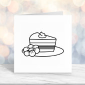 Tampon Auto-encreur Une tranche de gâteau sur une plaque