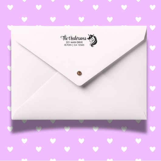 Tampon Auto-encreur Unicorne magique Anniversaire Bash