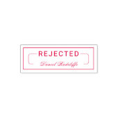 Tampon Auto-encreur Unique Stylish 'REJECTED' with Custom Signature (Design)