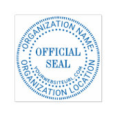 Tampon Auto-encreur URL de l'emplacement du nom officiel personnalisé (Design)