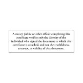 Tampon Auto-encreur Useful Notary Public Disclaimer Custom Information (Design)