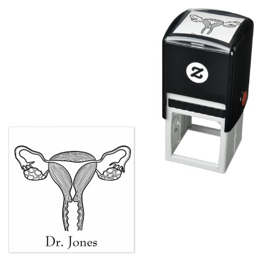 Tampon Auto-encreur Uterus, Organs Humains Auto-Encre Timbre En Caoutc (En situation)