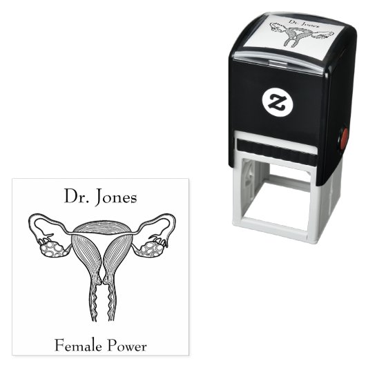 Tampon Auto-encreur Uterus, Organs Humains Auto-Encre Timbre En Caoutc (En situation)