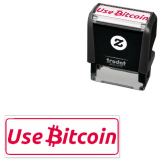 Tampon Auto-encreur Utiliser Bitcoin auto-incrustation ₿ en caoutchouc