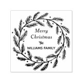 Tampon Auto-encreur Vacances Courbe de Noël Salutations Timbre en caou (Design)