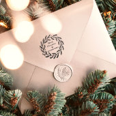 Tampon Auto-encreur Vacances Courbe de Noël Salutations Timbre en caou